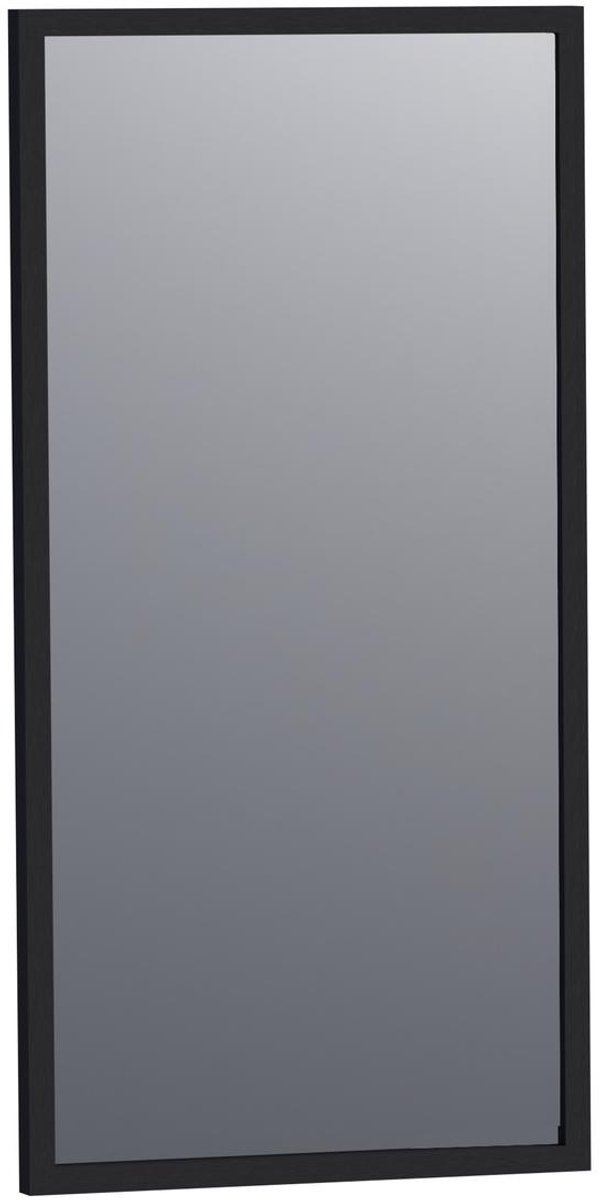 Brauer Onyx Spiegel - 40 cm - Rechthoekig - Zwart Geborsteld Frame
