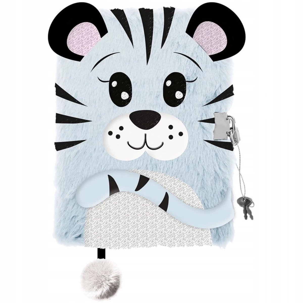 Majewski My Little Friend Serie - Dagboek met Slot - 96 Pagina's - Pluizige Cover - A5 Formaat
