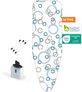 LaundrySpecialist 5-laagse Strijkplankhoes Active - tot 50% sneller strijken - Strijkplankovertrek - Stoom weerkaatsen - Maat L voor een breedte van 44 tot 48 cm en een lengte van 123 tot 128 cm - Universele strijkhoes