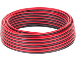 Cabletech - Luidsprekerkabel - CCA 0.75mm - 10M - Zwart/Rood
