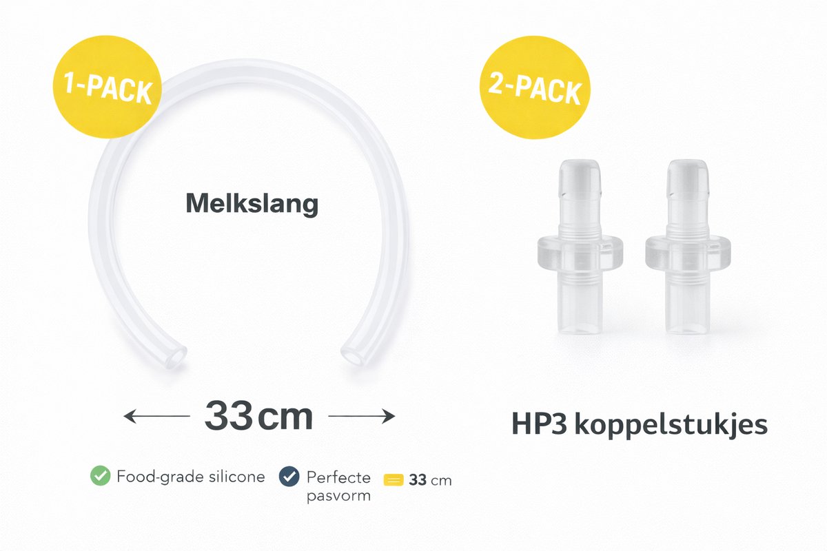 Melkslang voor cappuccinatore inclusief 2 x HP3 koppeling - JURA vervangingsset - geschikt voor JURA met HP3 cappuccino systeem - Oa: Model E8