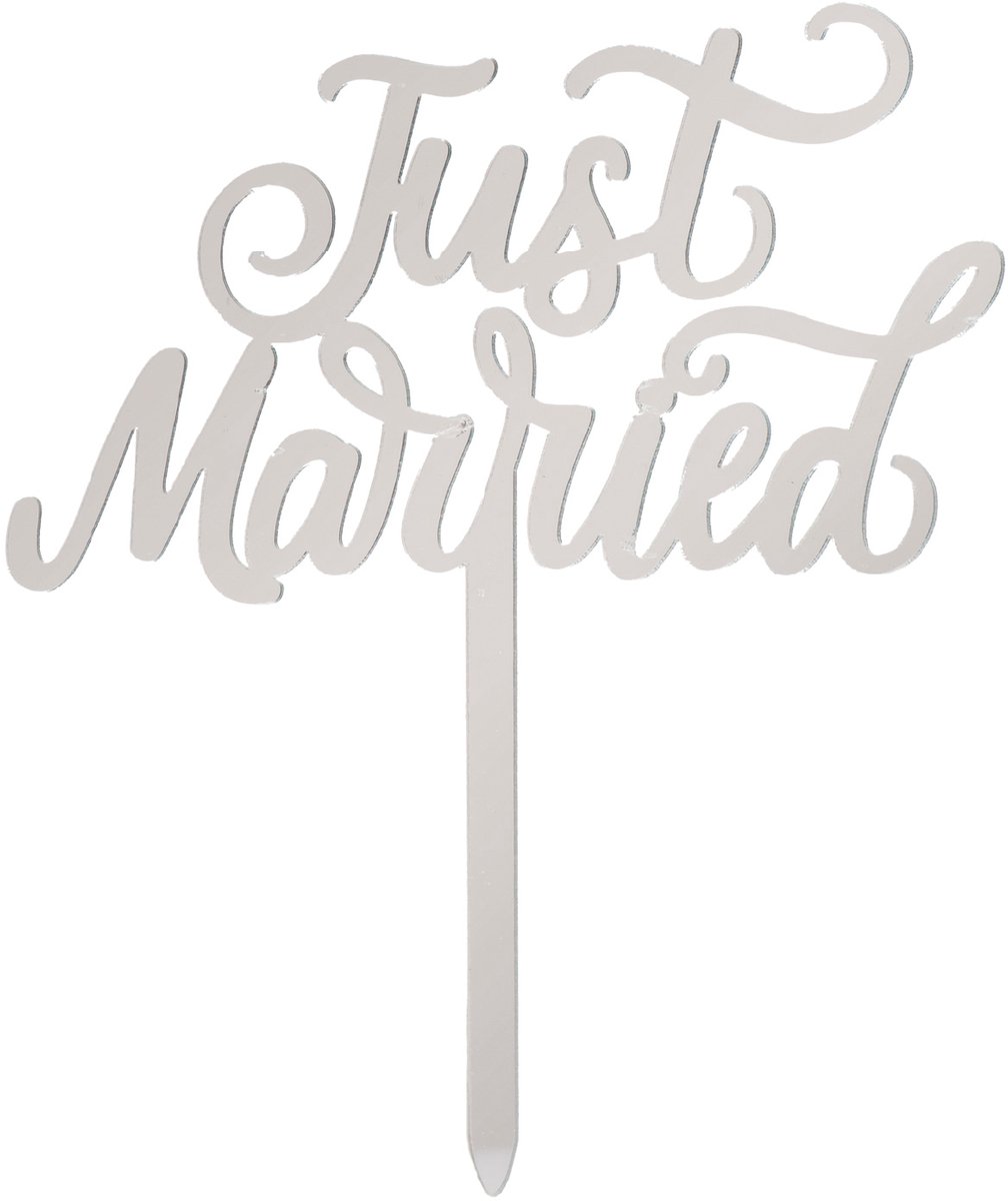 Dekora Caketopper Just Married Silver