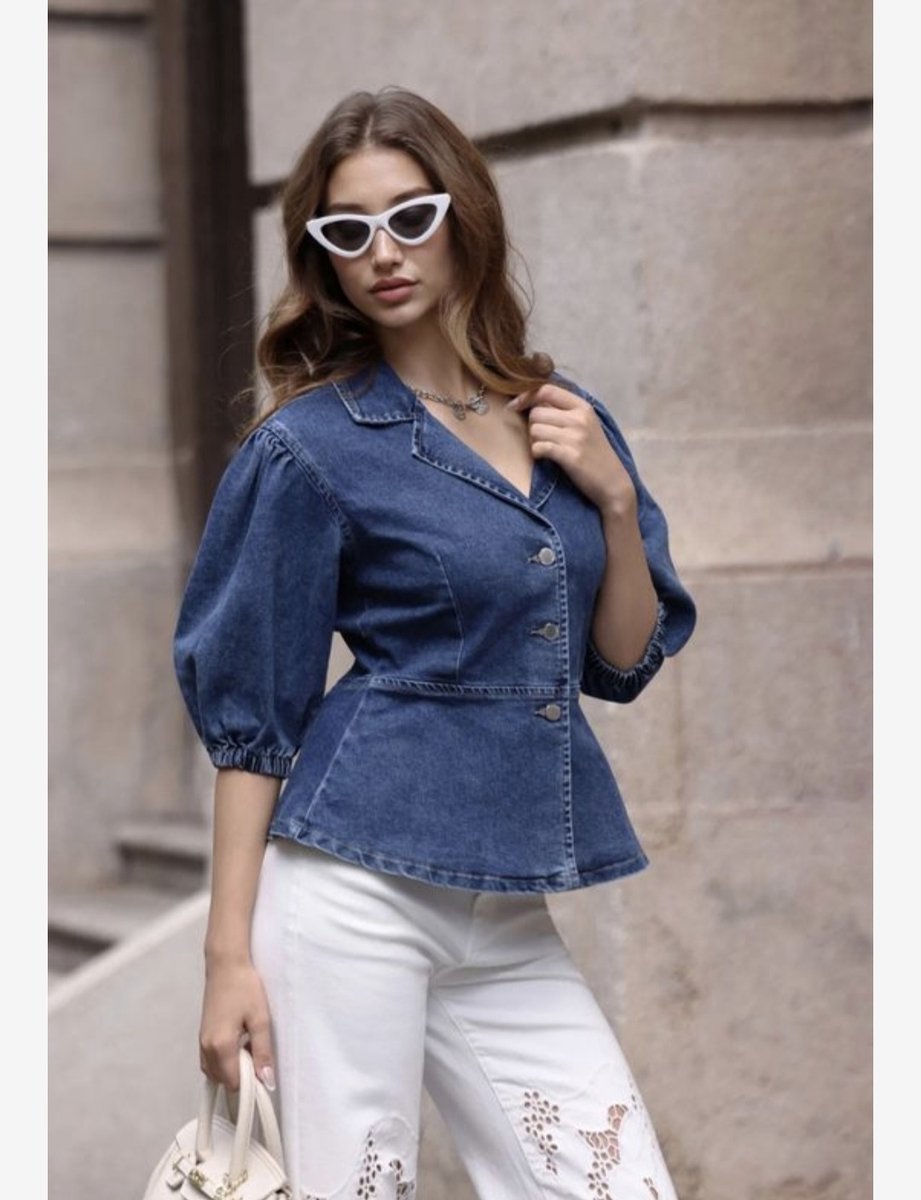 Jeans hemd, Denim hemd maat S