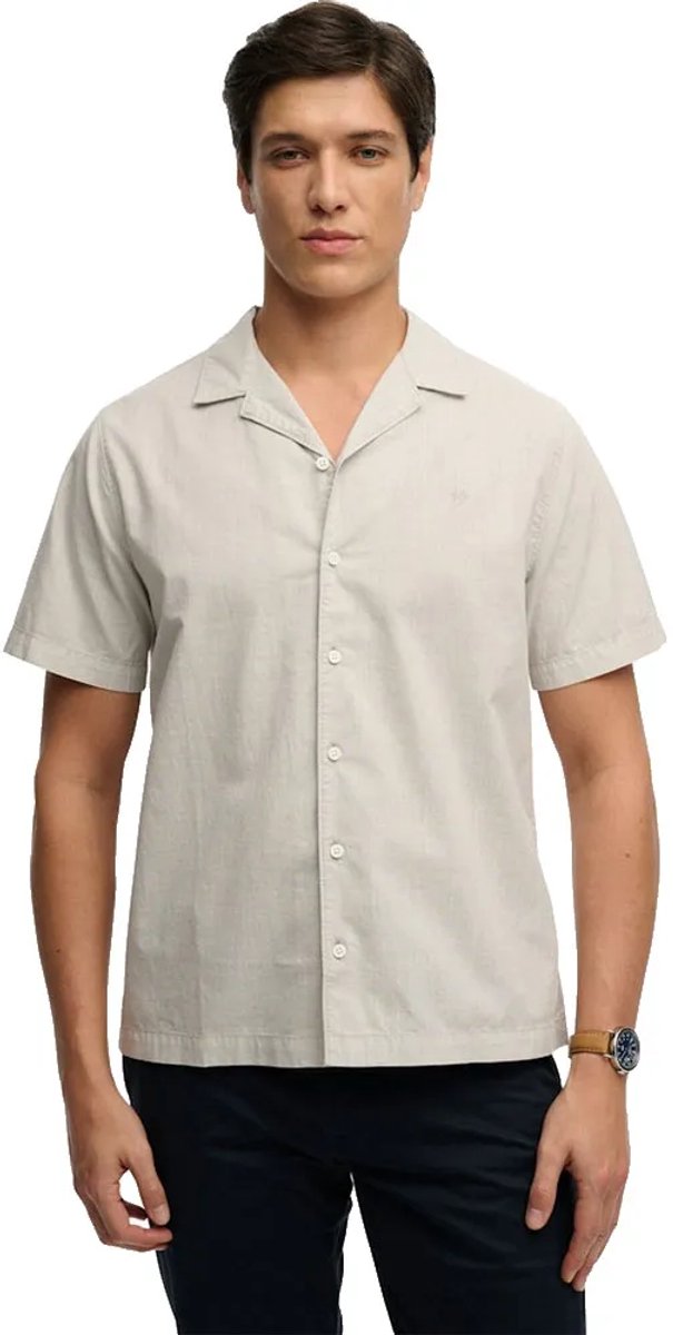 Superdry Cabana Overhemd Met Korte Mouwen L Man Grijs