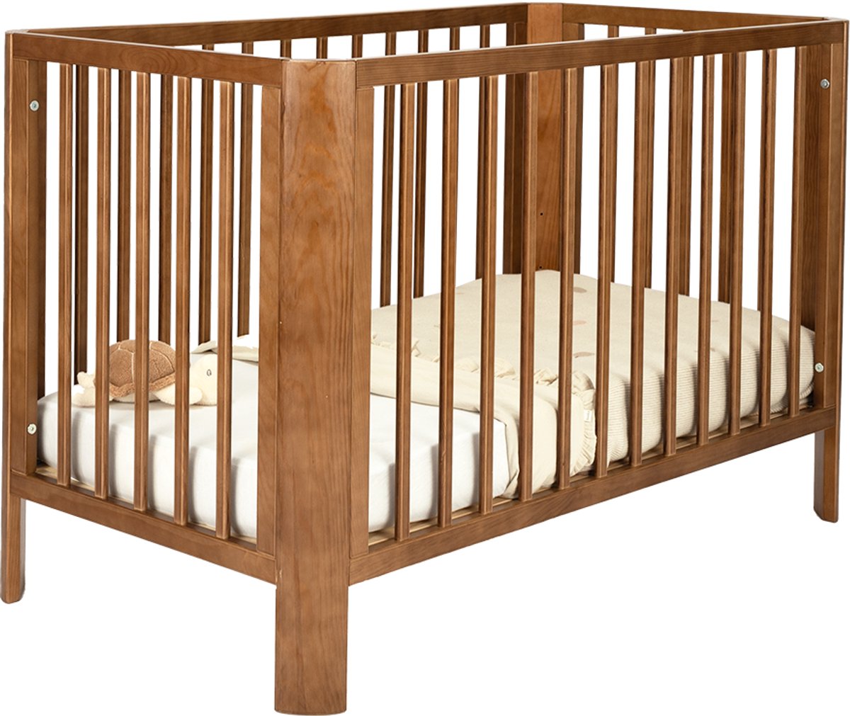 Novi at Home Philou Ledikant - Baby Bed 60x120 cm - verstelbaar bodem - Walnut