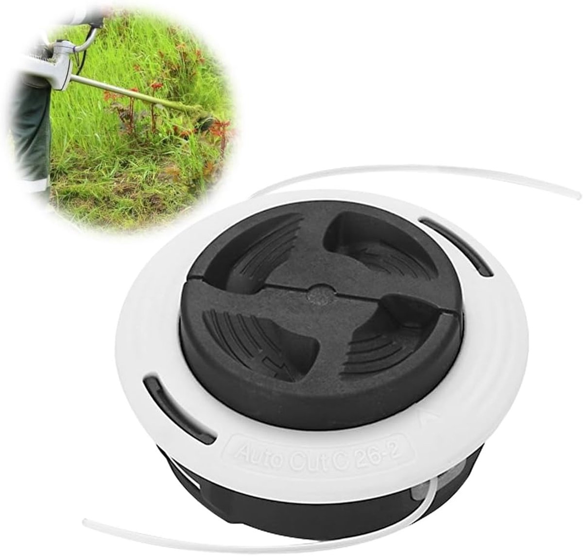 Grastrimmerkop - Reservekop Trimmer - Gazon Onderhoud - Robuuste Constructie - 12 x 12 x 4 cm