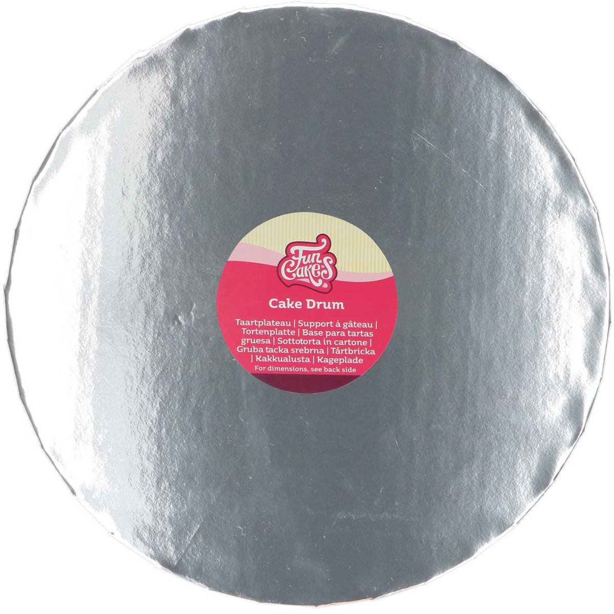 FunCakes Cake Drum Rond Zilver Ø32,5cm 20mm