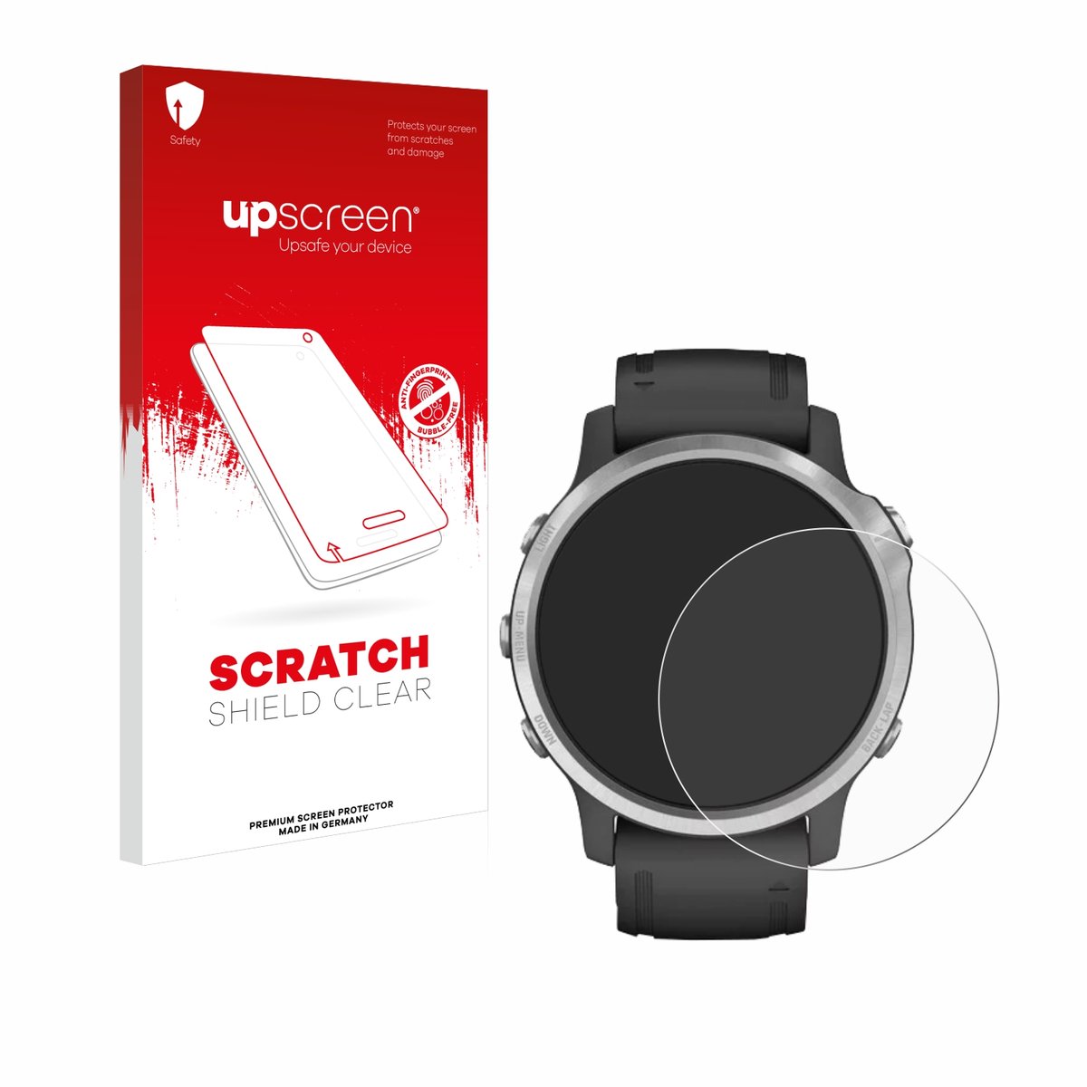 upscreen - Screenprotector voor Garmin Fenix 6S / 6S Pro - Folie Beschermfolie transparant