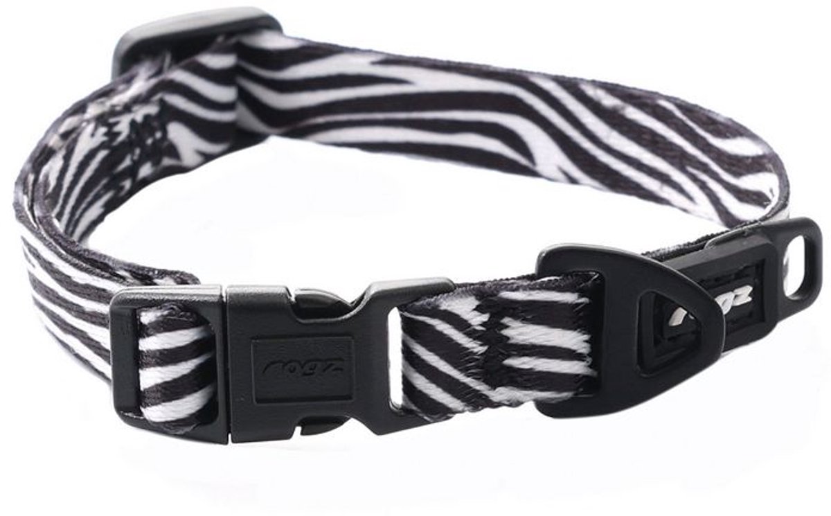 Rogz Fusion Halsband Zebra - Hondenhalsband - M