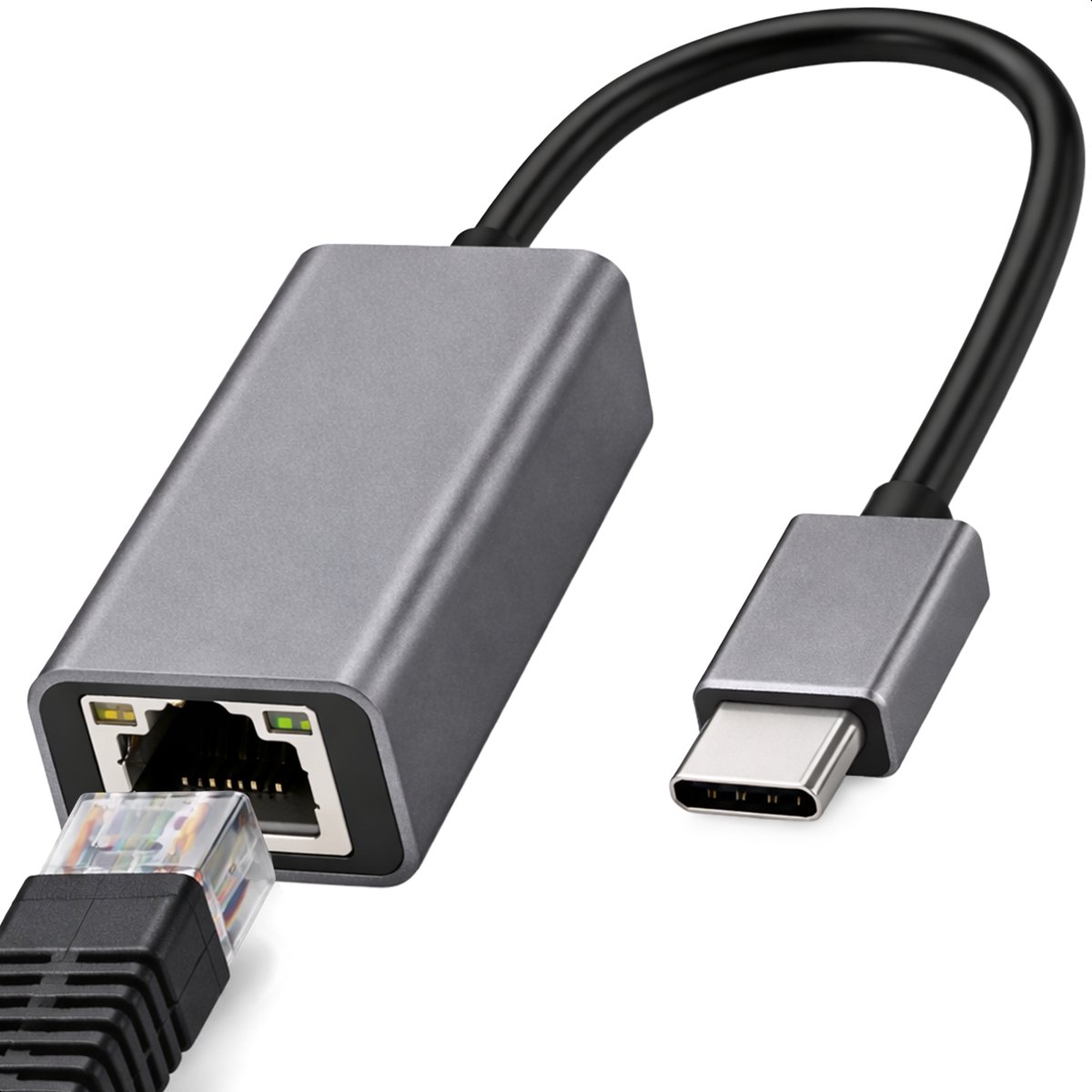 Skoov Ethernet Adapter USB C kabel - USB C naar Ethernet - Internet - Netwerk adapter - 1000 Mbps - Gigabit