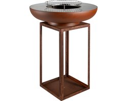 LaFerrotecnica Barbecue Plancha model ARA 75cm Cortenstaal - RVS bakplaat!