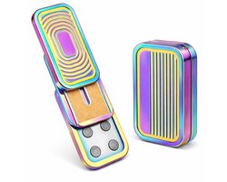 Fidget slider - Fidget Toys - Sensorisch Speelgoed - Metaal - Met opbergetui - Regenboog