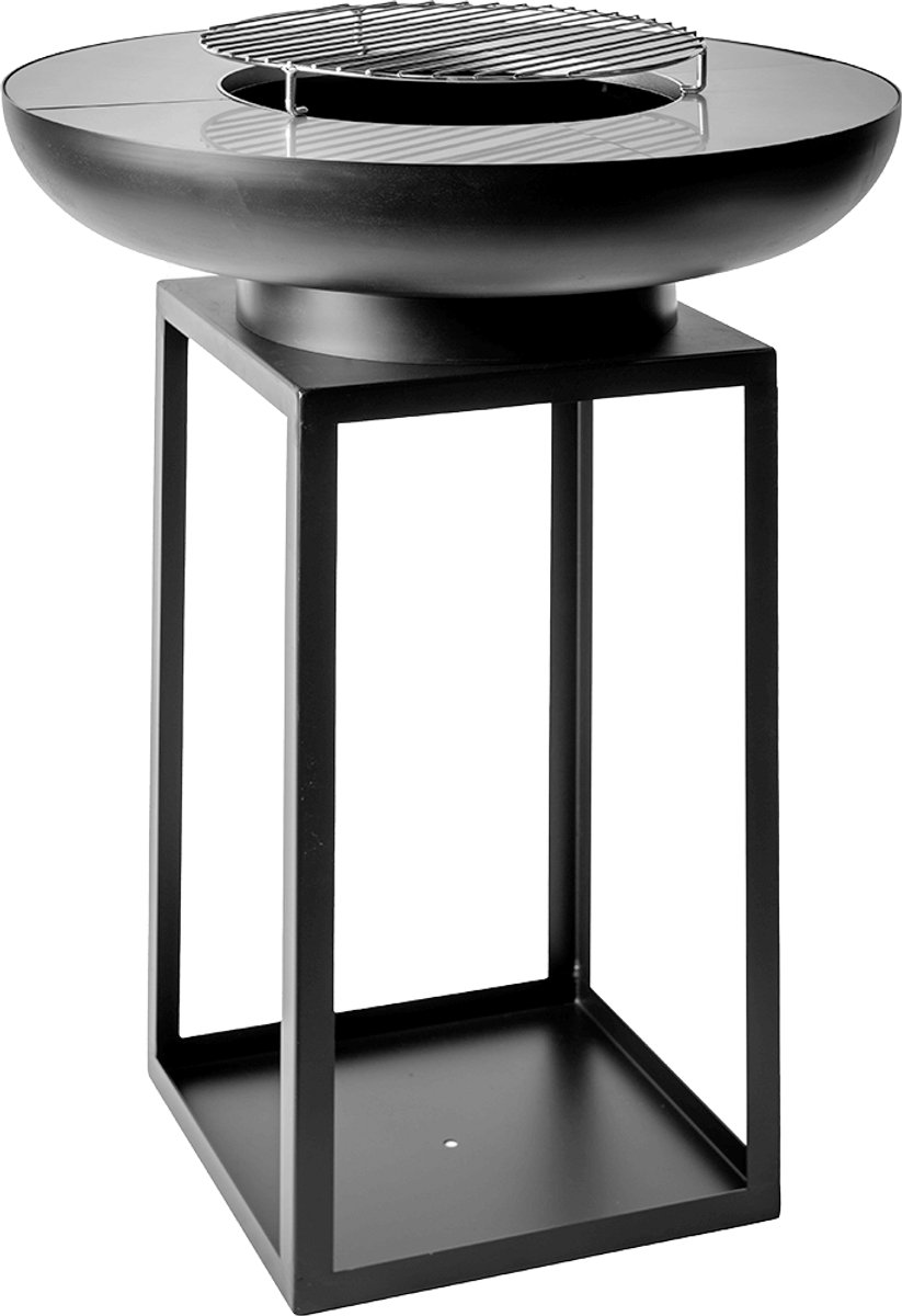 LaFerrotecnica Barbecue Plancha model ARA 75cm Zwart hittebestendig - RVS bakplaat!