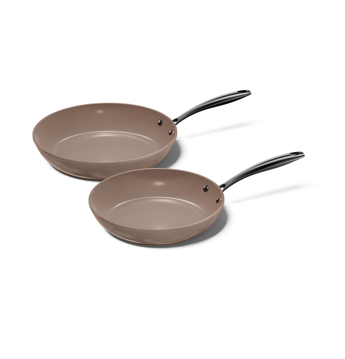 Cook & Pan - Taupe of Mind Koekenpannenset 2-delig - PFAS vrij - Inductie Keramisch - Non stick - 7 jaar garantie - Taupe