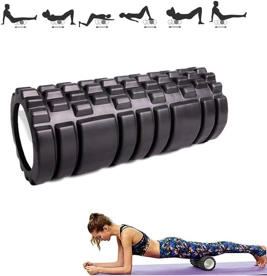 Foam Roller - Schuimrubber rol - Fitness Massagerol voor Triggerpoint-Massage in Rug, Nek, Benen Tijdens de Fasciatraining met de Gymnastiekrol voor Mannen en Vrouwen