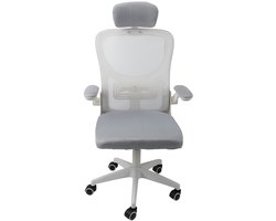 Mesh Ergonomische Bureaustoel - Office Chair - Bureaustoelen voor Volwassenen tot 150kg - Volwassenen - Gamestoel - 3D Hoofdsteun - Grijs