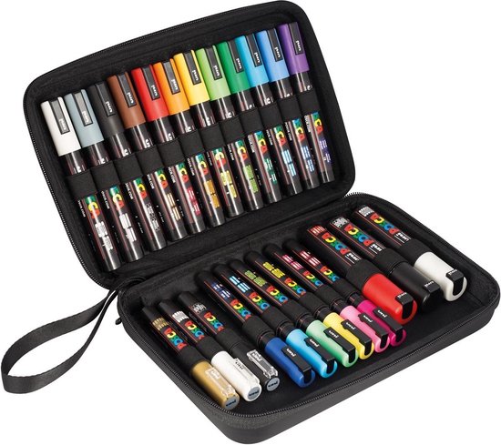 Posca - Verfmarkers - Luxe Koffer - Mitsubishi Pencil - 24 stuks