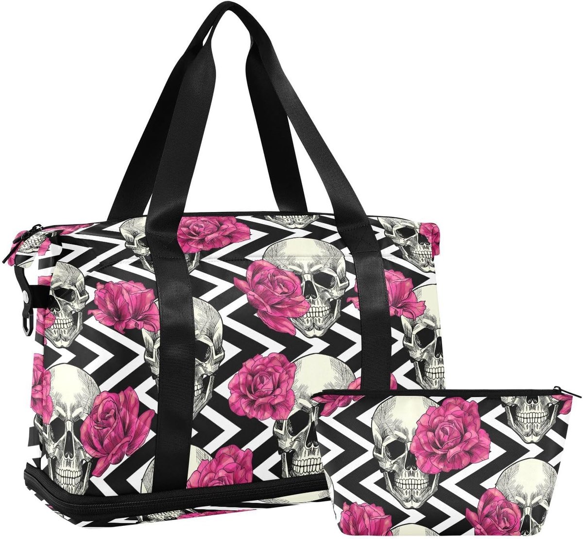 Sporttas Reistas - Weekendtas Duffle - Gym en Zwemmen - Natte en Droge Scheiding - 44x22x39 cm - Paars