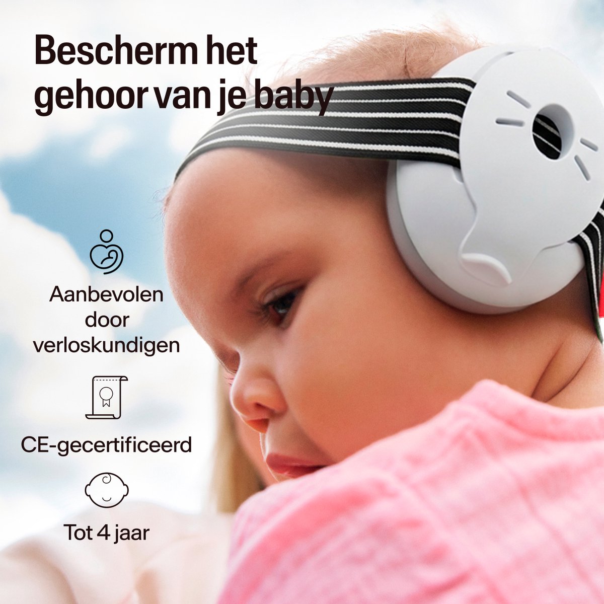 Alpine Muffy Baby Gehoorbescherming (12-36 Maanden) - Gecertificeerde Koptelefoon Baby - Verstelbare Oorbeschermers voor Baby en Peuter - 23 dB Demping - Zwart – foto 2