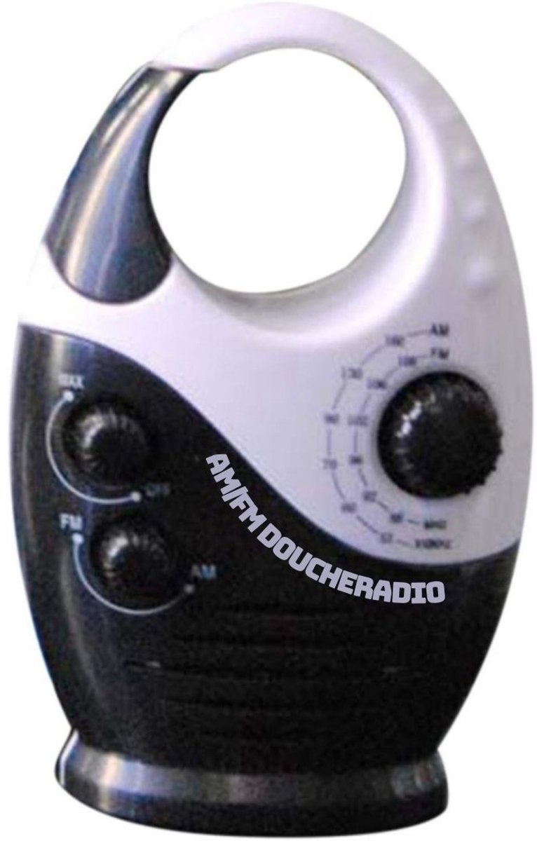 MIRA® Douche Radio - Radio - Douche Speaker - Zwart - 14cm x 9cm x 6cm