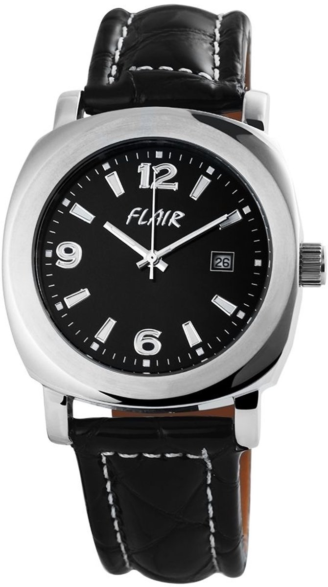 FLAIR Herenhorloge van echt leer 200721000003 Flair herenhorloge met echte leren band