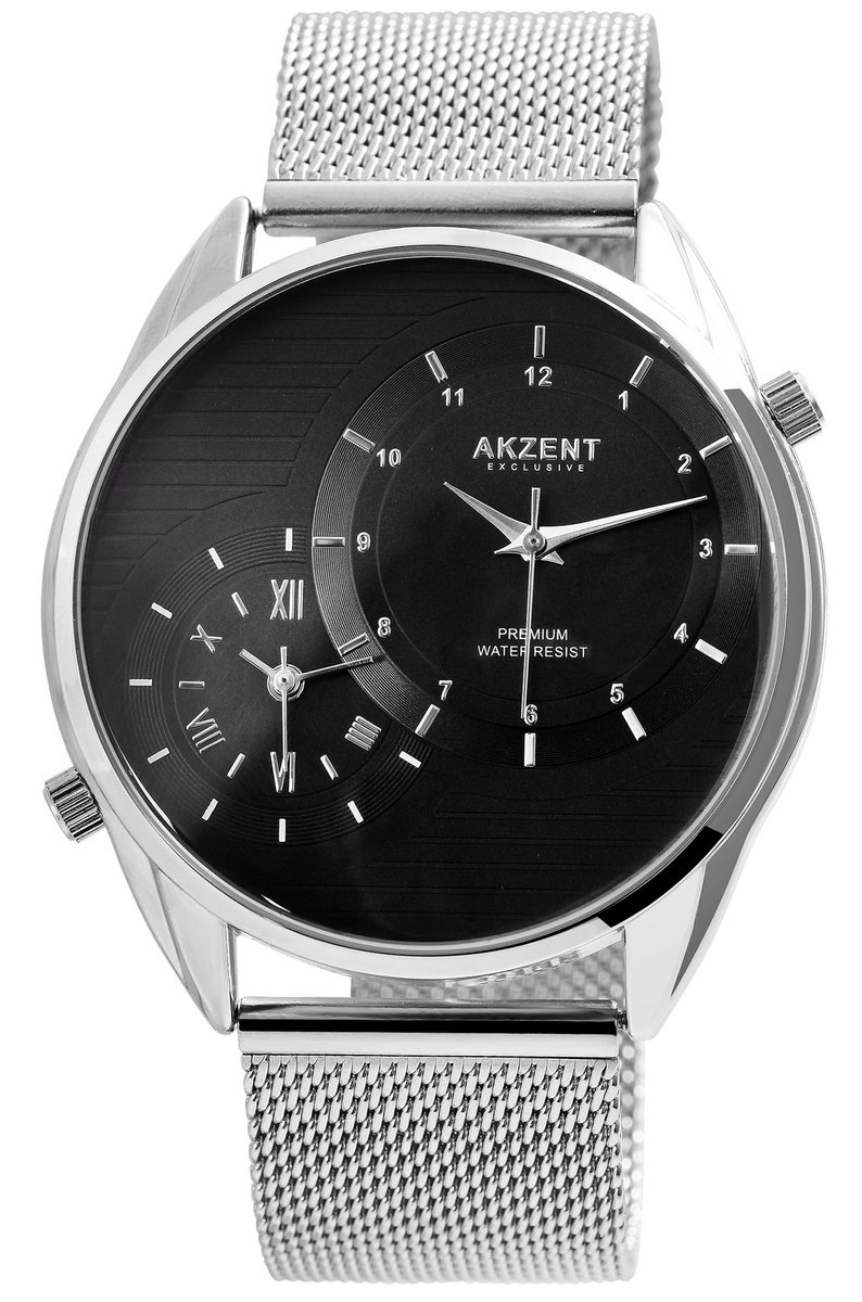AKZENT Herenhorloge van roestvrij staal Sain AKZENT EXCLUSIVE herenhorloge met roestvrijstalen meshband, IPS