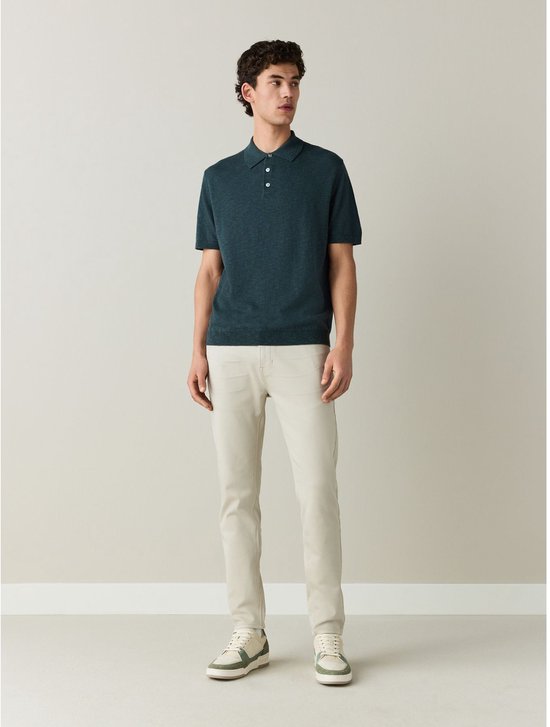 Next - Heren - Strakke Pasvorm - Comfortabele stretchjeans - Naturel