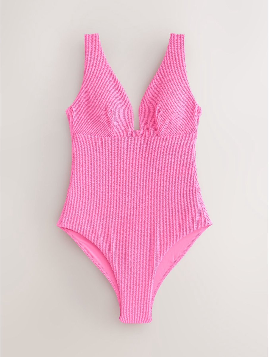 Next Dames - Buikcorrigerend badpak met lage hals - Roze Pink