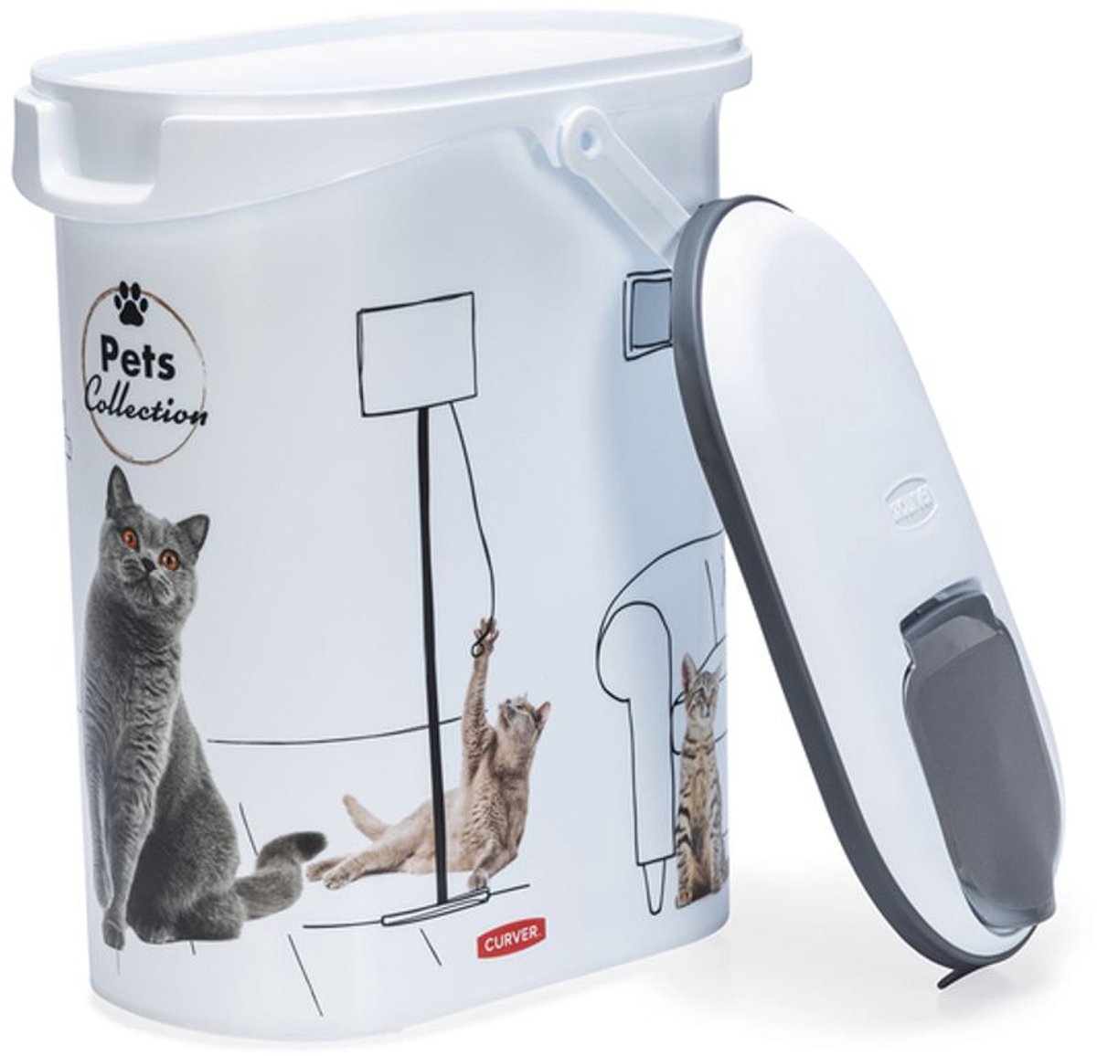 Curver Voedselcontainer Kat Wit 10 liter