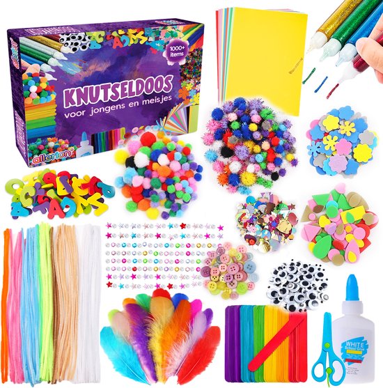 Allerion Knutseldoos - Knutselpakket voor kinderen - 1000+ onderdelen