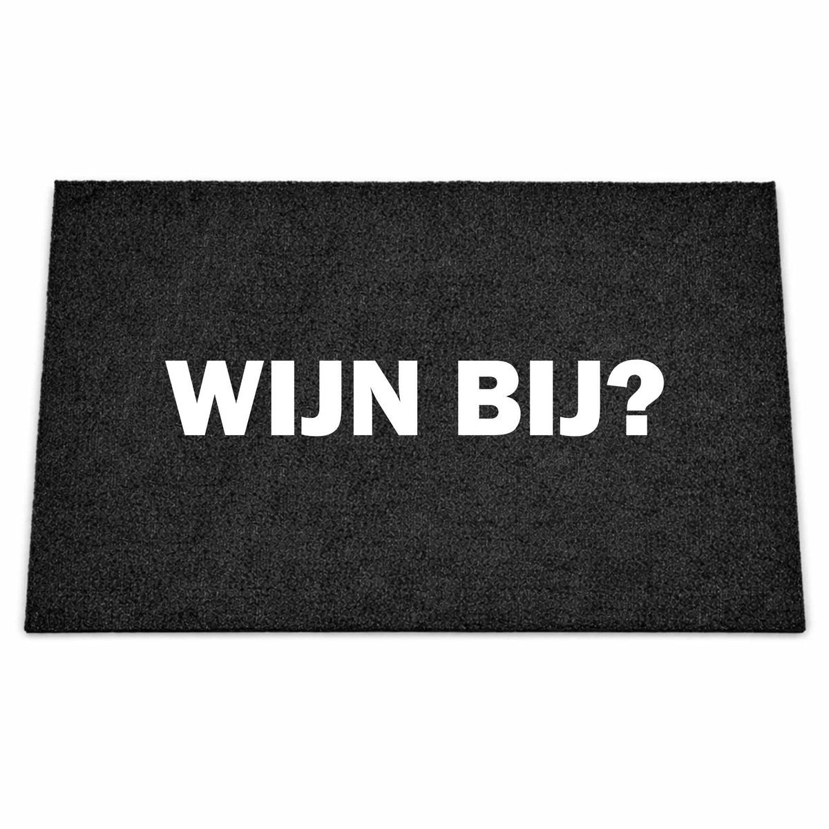 Deurmat Wijn bij? - Zwart - 60 x 40 cm - Deurmat Binnen - Droogloopmat - Deurmat met Tekst - Schoonloopmat - Grappige Deurmat