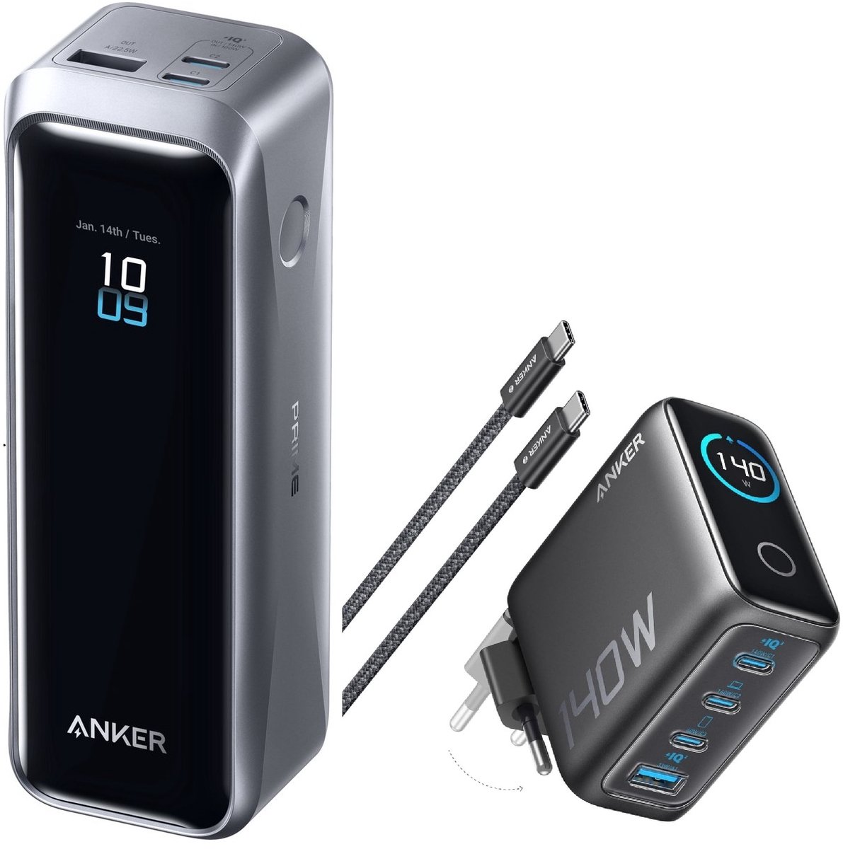 Anker Prime Power Bank 20.100mAh met 140W USB-C Oplader - Anker - €189,00