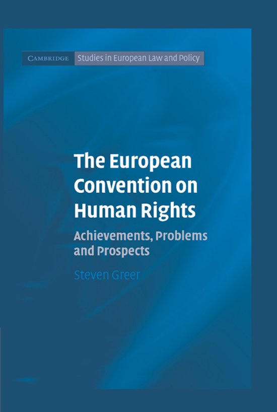 European Convention On Human Rights - cover