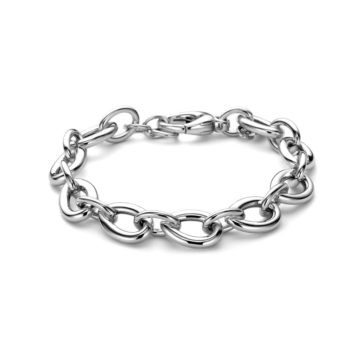 Zilver gerhodineerde armband 11 mm 19,5 cm - 1341764