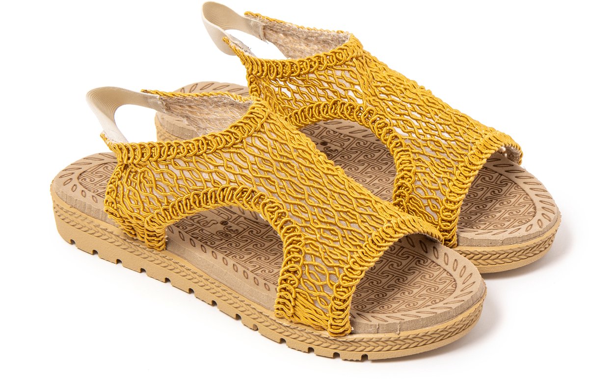 BRASILERAS Sandalen damen-mosterd -39