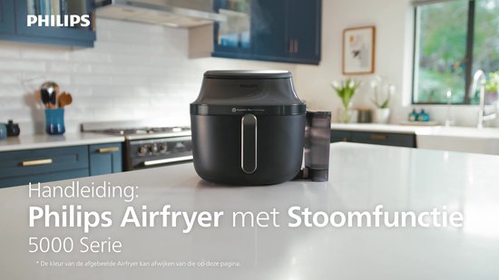 Philips Airfryer met Stoomfunctie 5000-serie – NA541/00 – PFAS vrij - SteamClean - SteamFry – 7,2L – Tot 6 personen