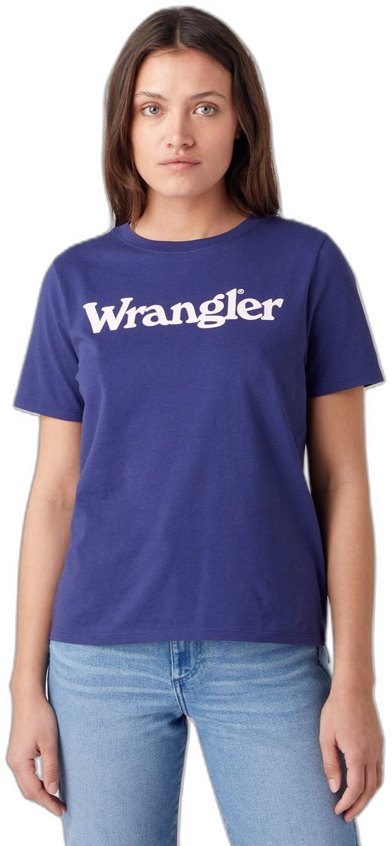 Dames-T-shirt Wrangler Regular Blauw