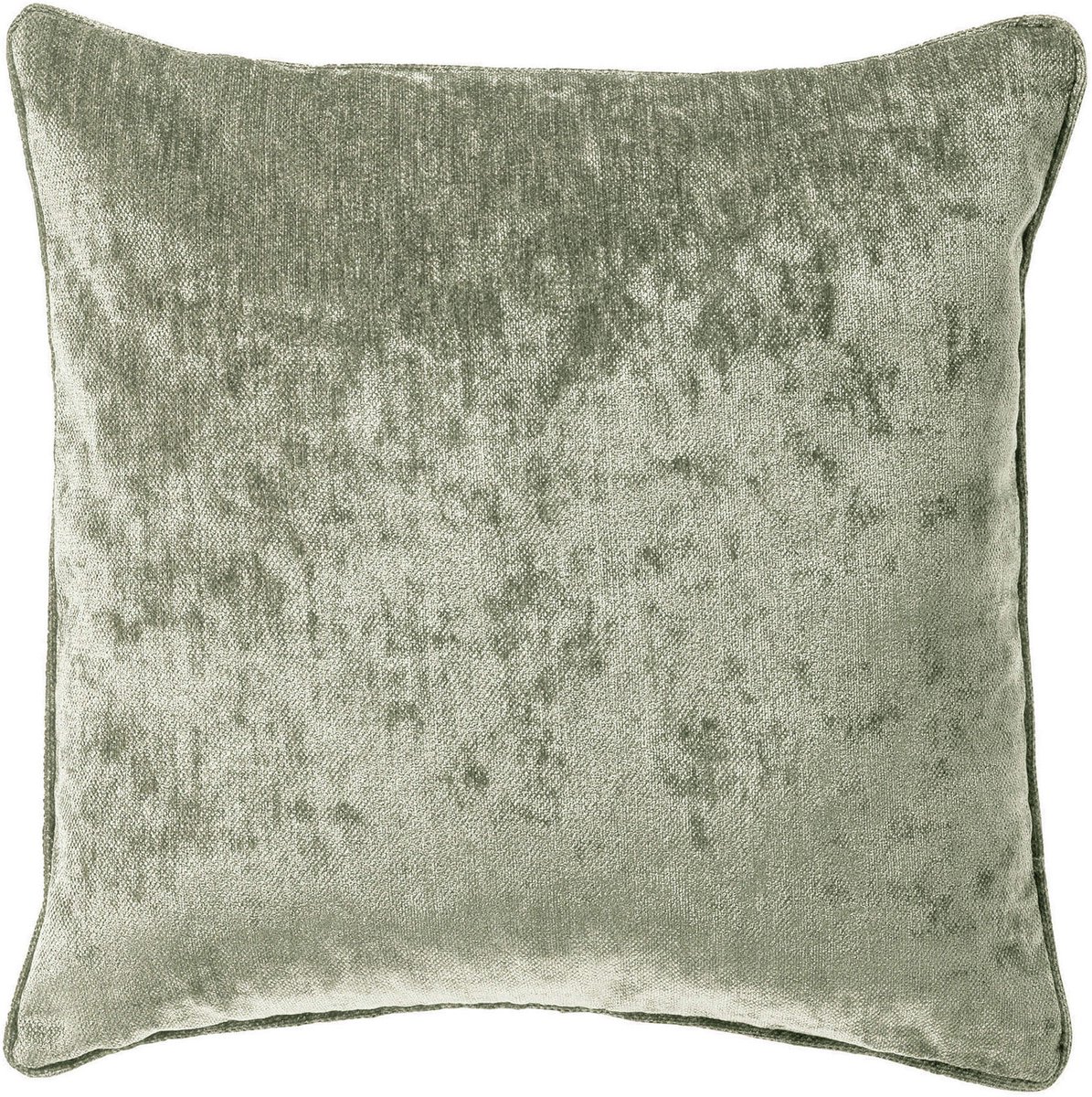 Dutch Decor LEWY - sierkussen 45x45 cm - glansvelours - Green Milieu - groen - Inclusief binnenkussen - Luxe kussens voor woonkamer & bank Lichtgroen