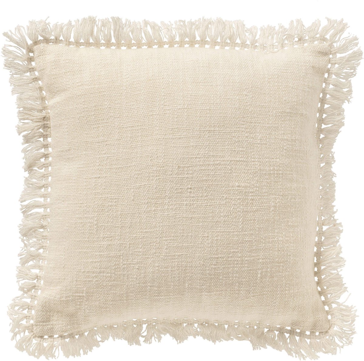 Dutch Decor JONNA - sierkussen 45x45 cm - gerecycled - katoen - Snow White - wit - Inclusief binnenkussen - Luxe kussens voor woonkamer & bank