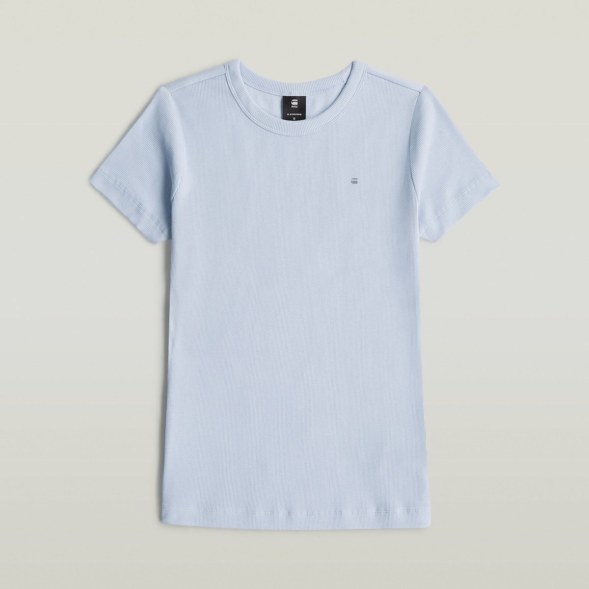 G-Star Slim rib t wmn Dames Tops Lt Wave