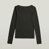 G-Star - Slim rib open neck t l\s wmn - Dames - Tops