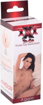 NMC – ‘Aggie’ Pocket Masturbator met Realistische Schaamlippen en Intern Geribbeld – beigeig