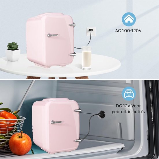 NBAP® Mini Koelkast - Minibar - Skincare Fridge- Roze van NBAP® — afbeelding 4
