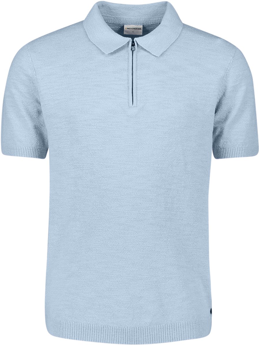 Gebreide polo met rits