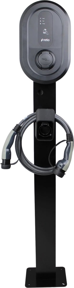 Ratio Montagepaal voor alle Ratio Wallboxen - Zwarte Metaalconstructie