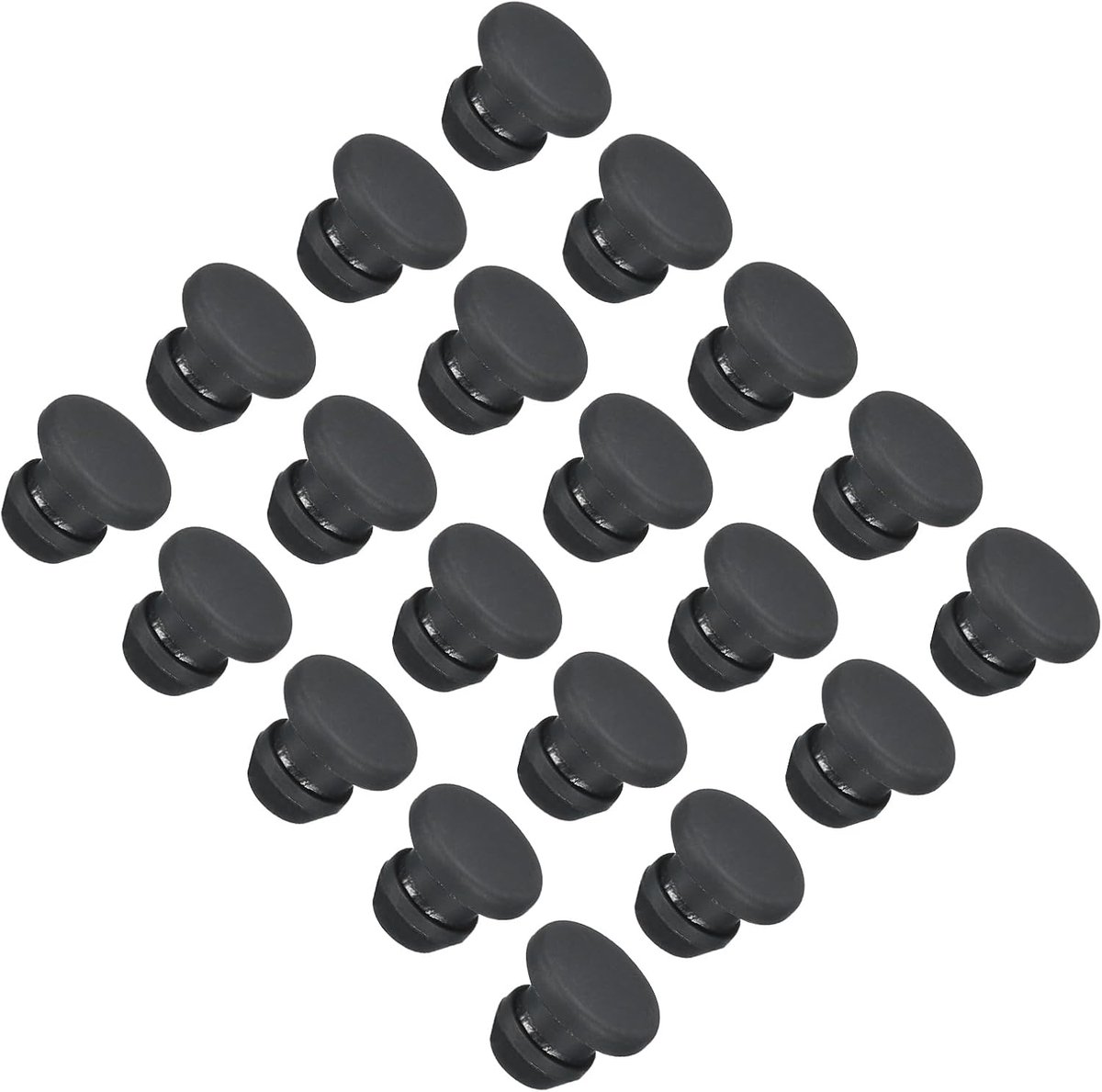 Glazen Tafel Bumpers - Zwarte Rubberen Meubel Buffers met Pin - Antislip en Schokabsorberend - Zachte Siliconen Beschermers - 20 stuks - van Imperatoris