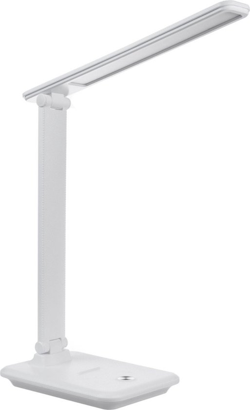 Foto: Oplaadbare bureaulamp led draadloos snoerloos dimbaar usb accu 3 lichtkleuren 3000k 6500k wit