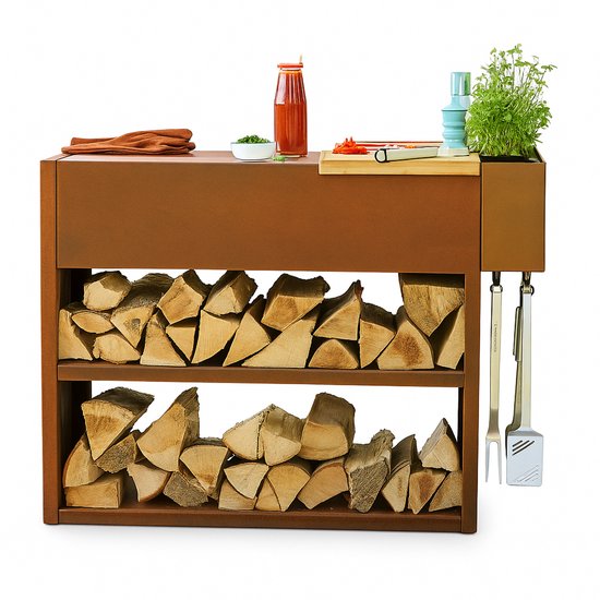 Barbecook Nestor Buddy - Cortenstaal - 112x55x90cm - €450,00