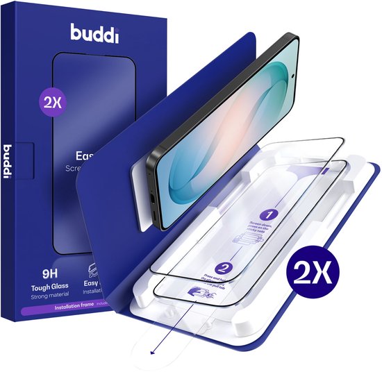 2-Pack Samsung Galaxy S26 Screenprotector 9H+ Gehard Glas Tempered Glass Helder Case Friendly