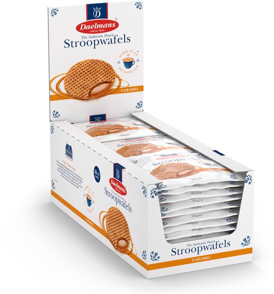 Daelmans Stroopwafels – 36 Stuks Individueel Verpakt – 9 cm diameter